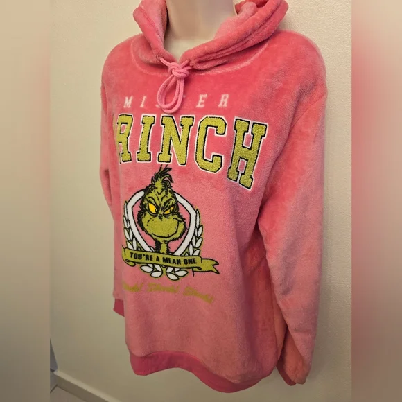 NWOT Dr. Seuss The Grinch Pink Hoodie - Picture 3 of 5